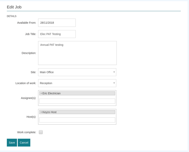 Job Booking module