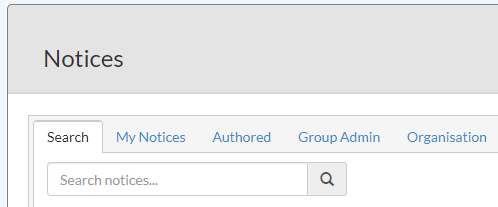 Search notices