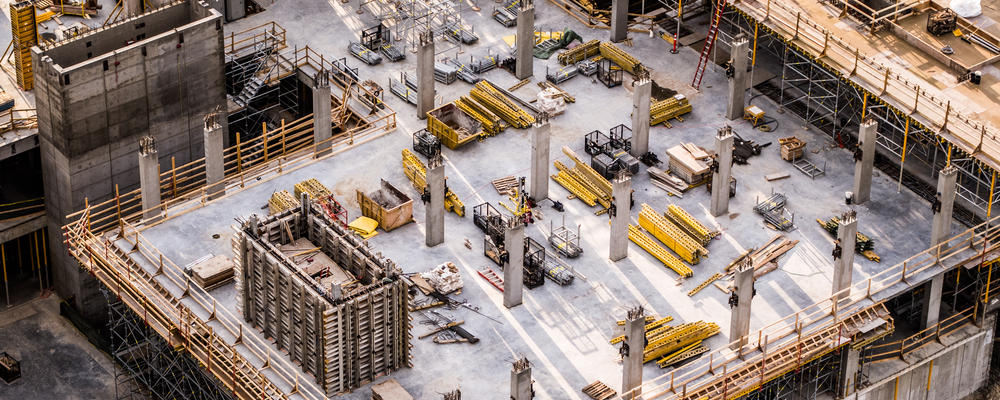 Construction site under work