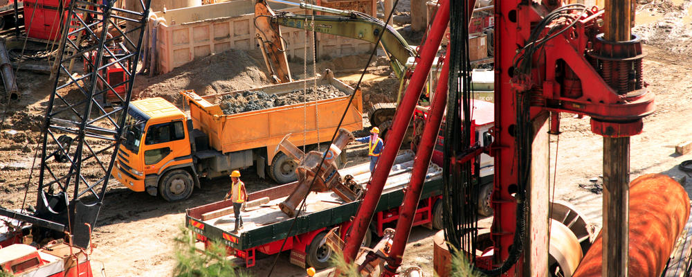 Drivers on working site