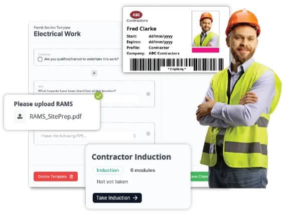 Image of contractor using Induct & Train