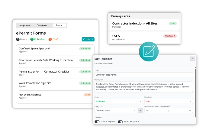 Induct & Train - ePermit to Work Module - Create and issue permits consistently