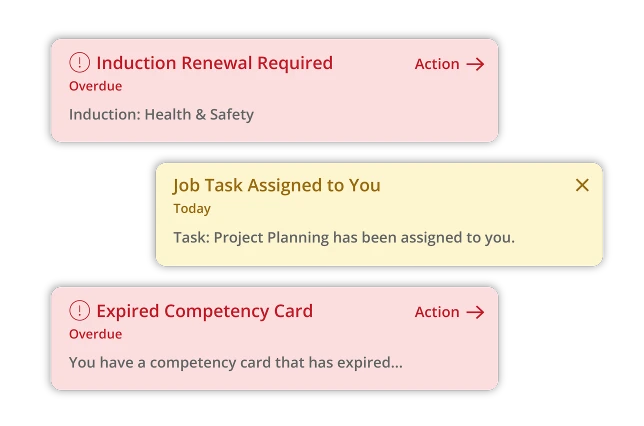 critical-issues Induct & Train Notifications & Alerts Module - Detect critical issues at a glance