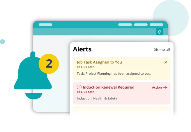 Induct & Train Notifications & Alerts Module
