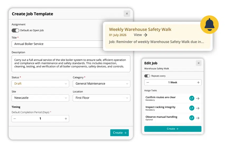 Induct & Train Jobs Management module - Keep safety-critical tasks on track