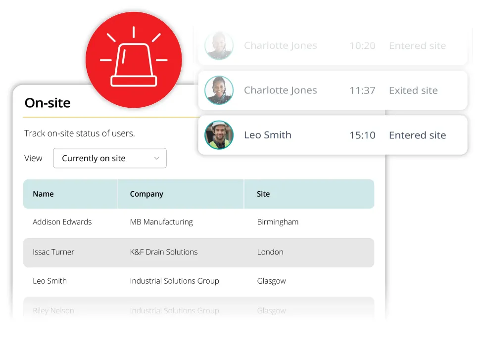 View site attendance in real time
