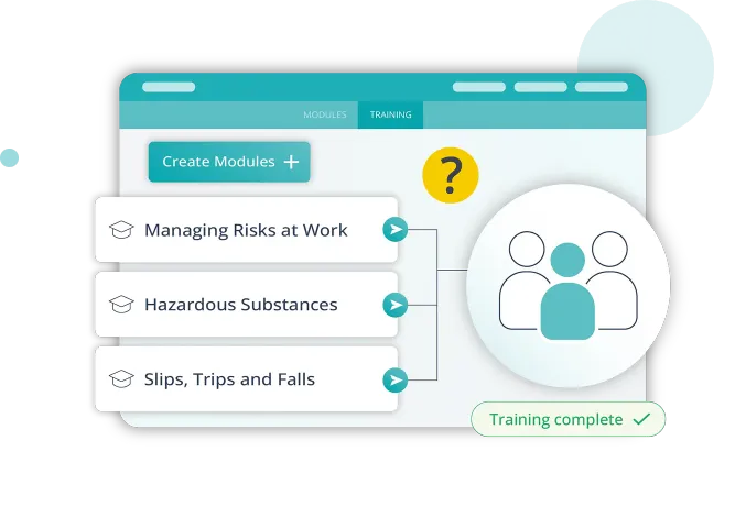 Induct & Train training management dashboard for assigning and monitoring workforce training